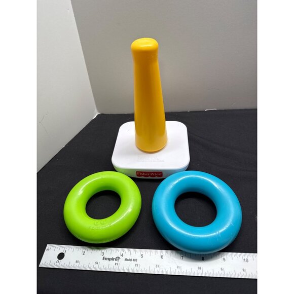 Fisher-Price 2004 Rock-A-Stack Classic Baby Toy With 5 Colorful Rings & Base Com - Picture 3 of 5